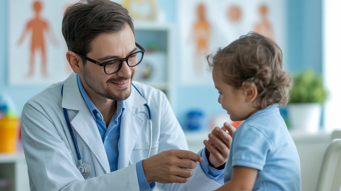 a friendly reassuring doctor in a pediat lqnqpe6ysrazecqm 2deeq kyu o3kbqbkpjaidjopwig